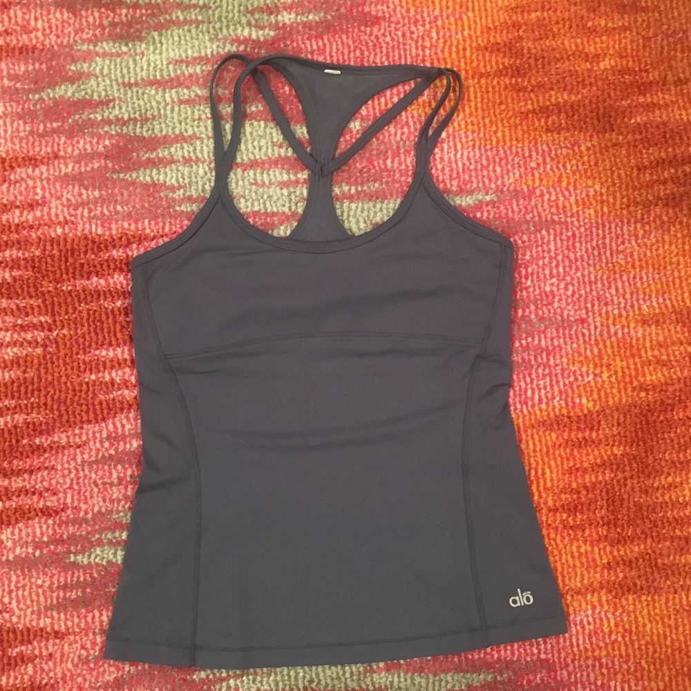 Alo Yoga Gray/Blue Tank